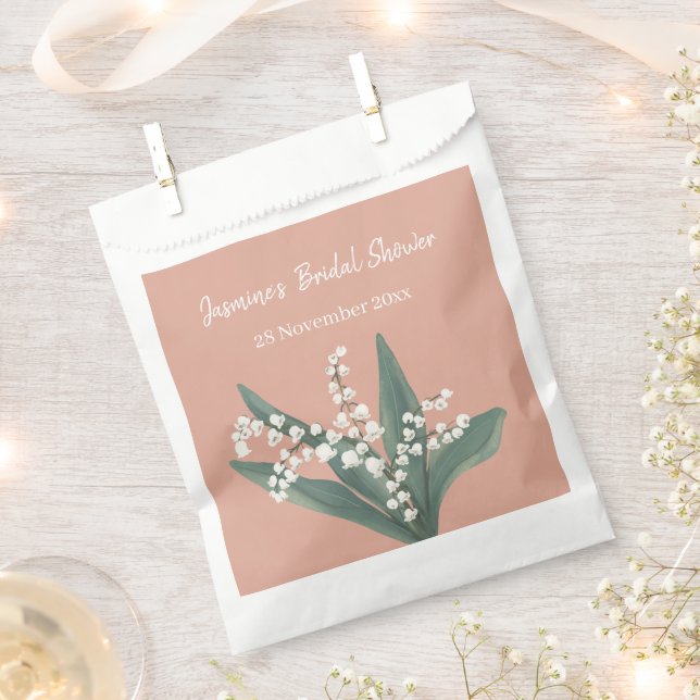 Lily Of The Valley Bouquet Bridal Shower  Favour Bags (Clipped)
