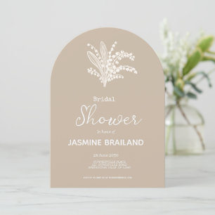 Lily  Of The Valley Bouquet Bridal Shower   Invitation
