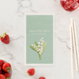 Lily Of The Valley Bouquet Bridal Shower Napkin