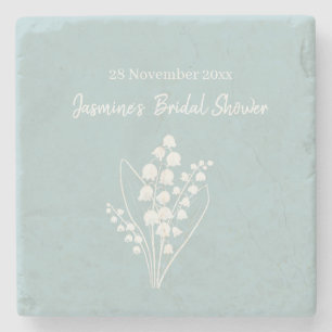 Lily Of The Valley Bouquet Bridal Shower  Stone Coaster