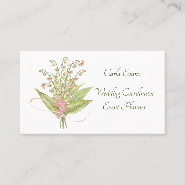 Lily of the Valley Bouquet Business Card (Front)