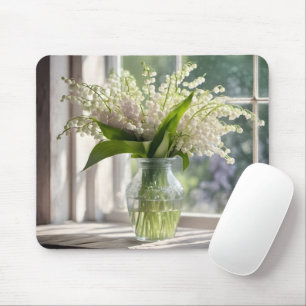 Lily of The Valley Bouquet By Window Mouse Mat