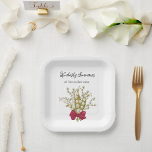 Lily Of The Valley Bouquet May Birth Month Flower Paper Plate
