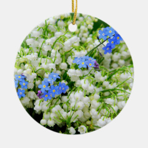 Lily of the valley ceramic tree decoration
