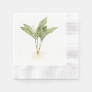 Lily-of-the-valley(Convallaria majalis) by Redouté Napkin