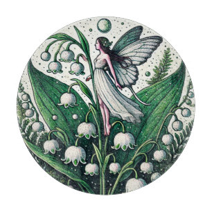 Lily of the Valley Fairy Illustration Spring       Cutting Board
