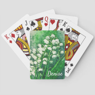 Lily of the Valley Floral Botanical Playing Cards