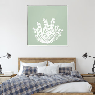 Lily Of The Valley Floral Canvas Print
