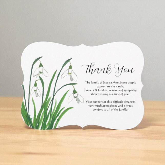 Lily of The Valley Floral Funeral Death Thank you  Invitation (Creator Uploaded)