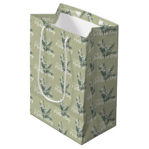 Lily of the Valley Floral  Happy Mother’s Day Medium Gift Bag