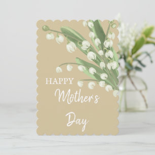 Lily of the Valley Floral Happy Mothers Day Holiday Card