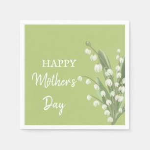 Lily of the Valley Floral Happy Mothers Day Napkin
