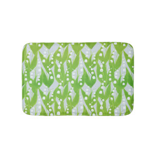 Lily of the Valley Floral Pattern Bath Mat