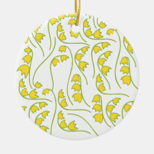 Lily of the Valley Floral Pattern Ceramic Tree Decoration