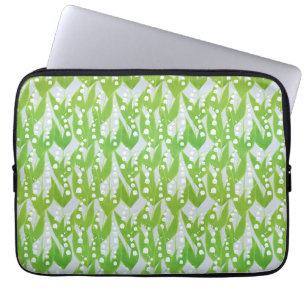 Lily of the Valley Floral Pattern Laptop Sleeve