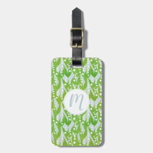 Lily of the Valley Floral Pattern Luggage Tag