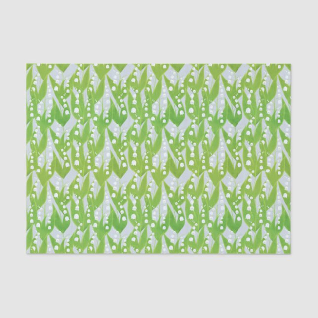 Lily of the Valley Floral Pattern Tissue Paper (Front)