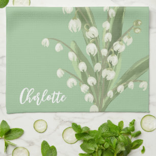 Lily Of The Valley Floral  Tea Towel