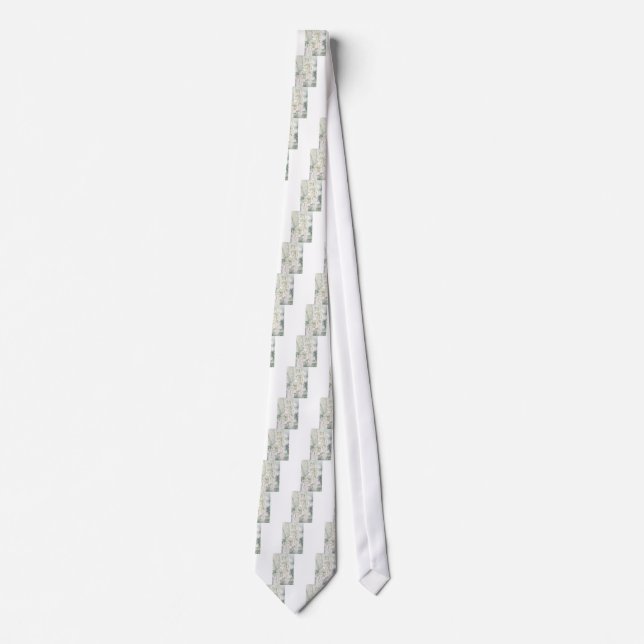 Lily of the Valley Flower Bouquet Tie (Front)