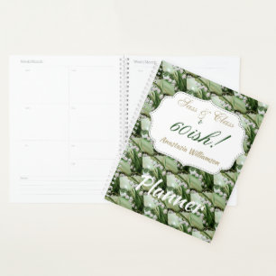 LILY OF THE VALLEY FLOWER MONOGRAMMED PLANNER