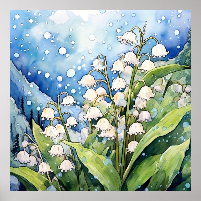 Lily Of The Valley Flower Poster (Front)