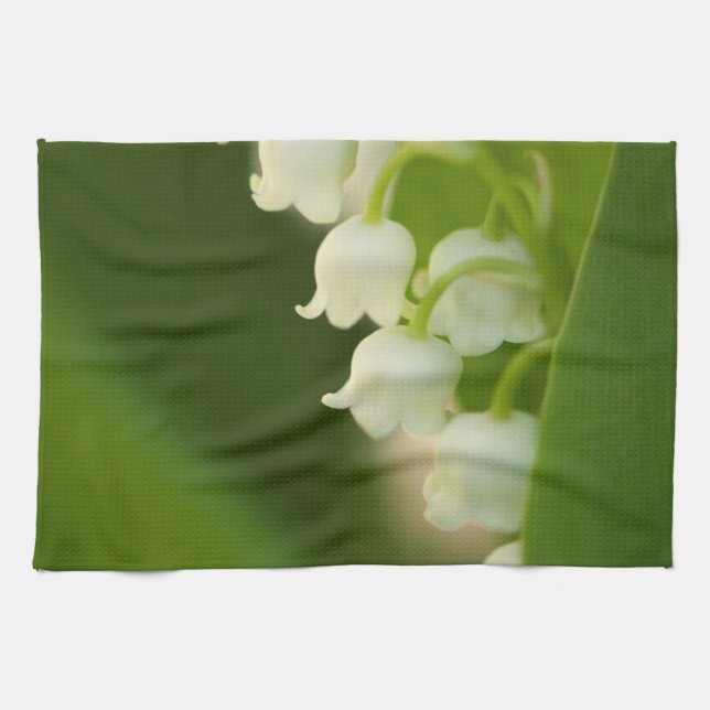 Lily of the Valley Flowers Tea Towel (Horizontal)