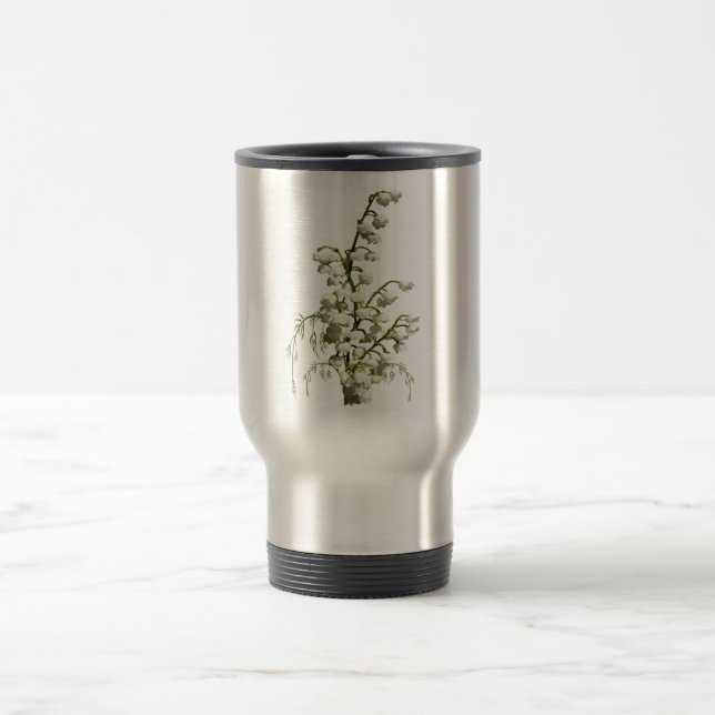 Lily of the Valley flowers Travel Mug (Center)