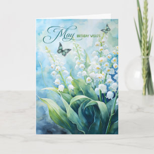 Lily of the Valley Garden for May Birthday Card