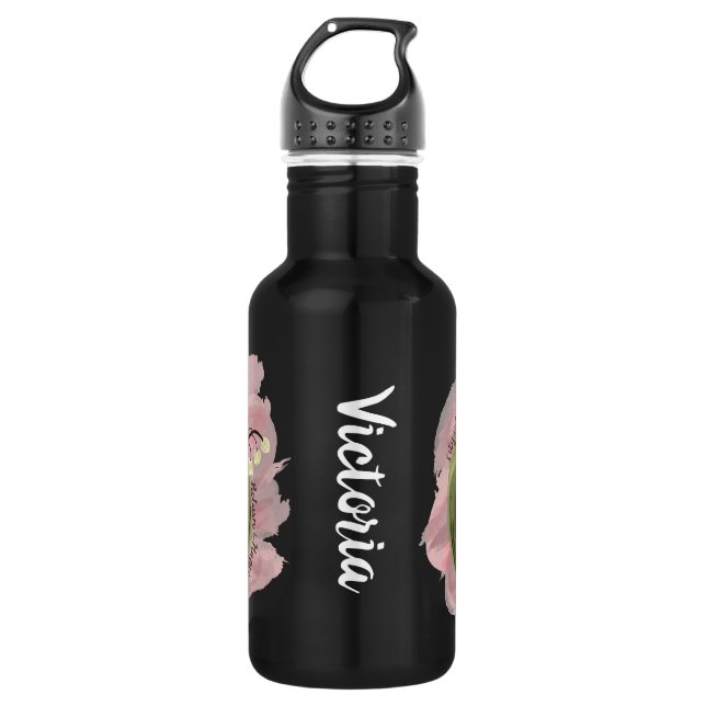 Lily of the Valley Happiness Personalised 532 Ml Water Bottle (Front)