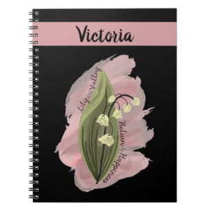 Lily of the Valley Happiness Personalised Photo Notebook