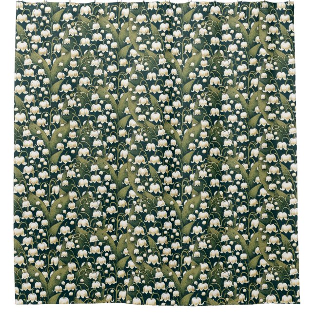 Lily of the Valley Heart Wreath                    Shower Curtain (Front)