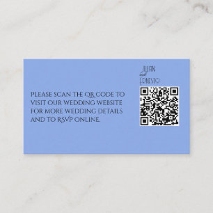 Lily of the Valley II Medium Blue Black Font Enclosure Card