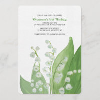 Lily of the Valley Invitation