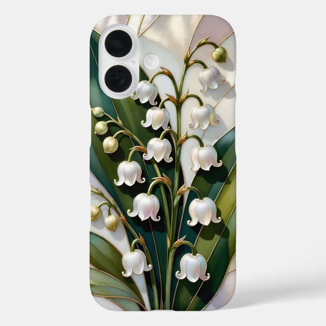 Lily of the Valley iPhone Case Elegant Botanical (Back)