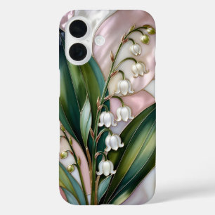 Lily of the Valley iPhone Case Stained Glass Style