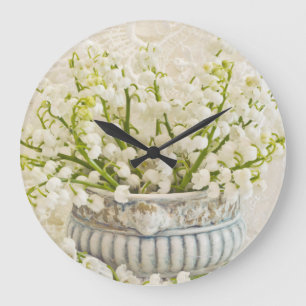 Lily Of The Valley Large Clock