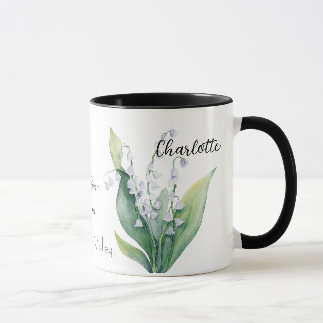 Lily of the Valley May Birth Month Flower  Mug (Right)