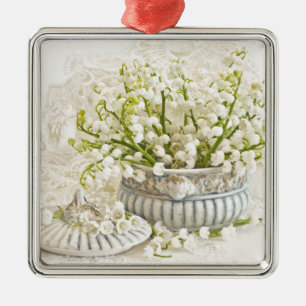 Lily Of The Valley Metal Tree Decoration