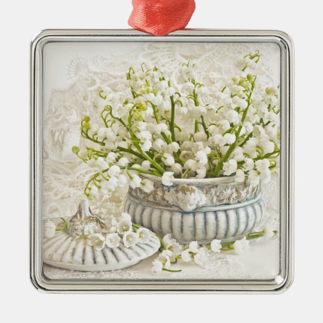 Lily Of The Valley Metal Tree Decoration (Front)
