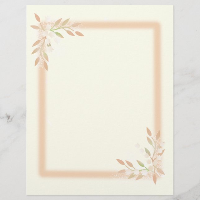 Lily of the Valley on Cream Stationery (Front)
