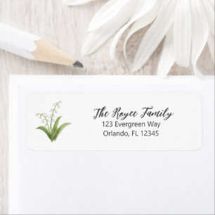 Lily of the Valley Painting Return Address Label