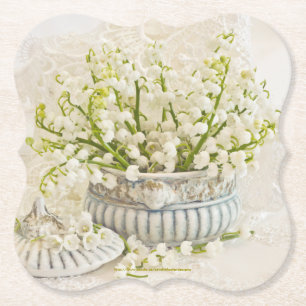 Lily Of The Valley Paper Coaster