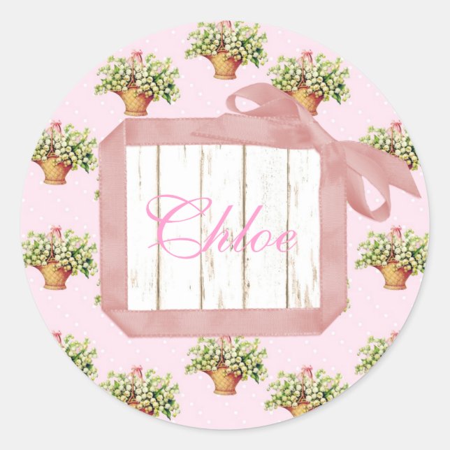 Lily of the Valley Personalised Stickers (Front)