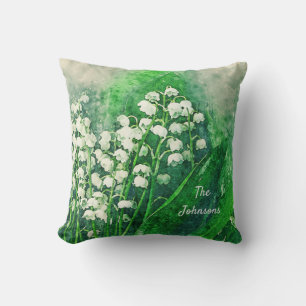 Lily of the Valley Personalised Throw Pillow