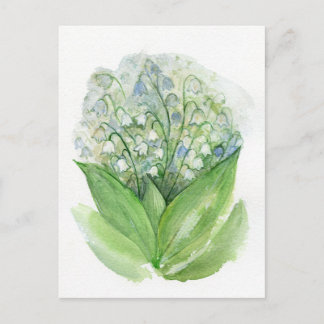 Lily of the valley postcard