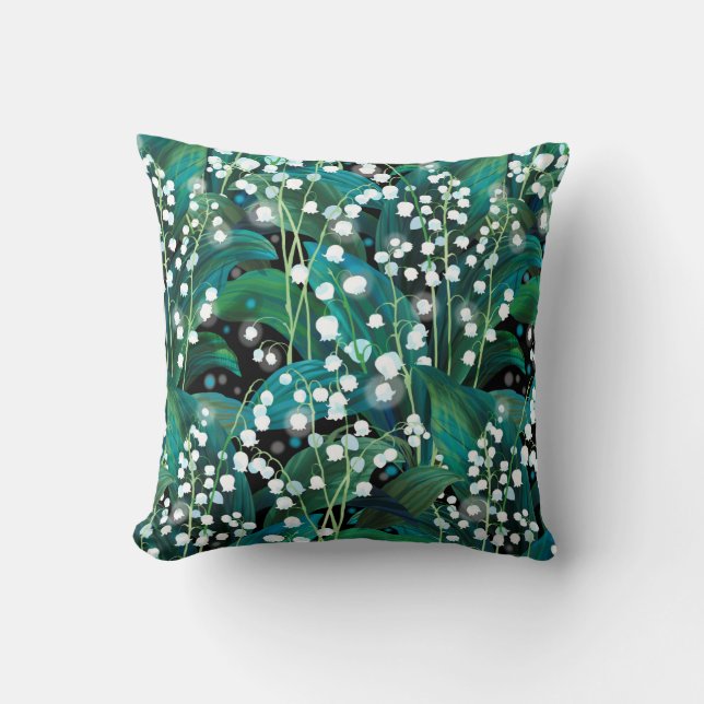 Lily of the valley. Seamless background pattern Cushion (Front)