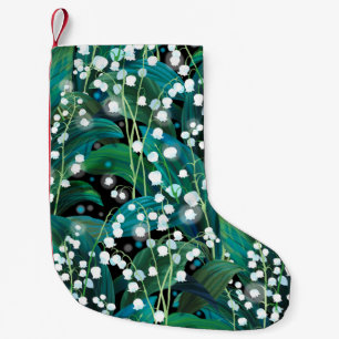 Lily of the valley. Seamless background pattern Small Christmas Stocking