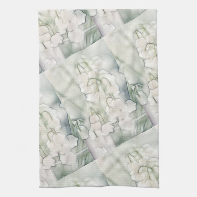 Lily of the Valley Sketch Tea Towel (Vertical)