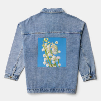 Lily of the valley sprig denim jacket
