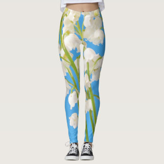 Lily of the valley sprig leggings